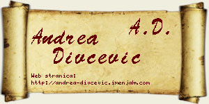 Andrea Divčević vizit kartica